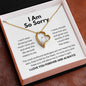 I Am So Sorry Necklace - Apology Gift - I Apologize Forgive Me - Forever Love Forgiveness Jewelry