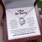 I Am So Sorry Necklace - Apology Gift - I Apologize Forgive Me - Forever Love Forgiveness Jewelry