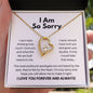 I Am So Sorry Necklace - Apology Gift - I Apologize Forgive Me - Forever Love Forgiveness Jewelry