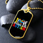 I Love Someone With Autism - Autism Awareness Dog Tag Necklace