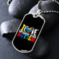I Love Someone With Autism - Autism Awareness Dog Tag Necklace