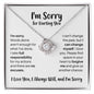 I'm Sorry for Hurting You - Apology Necklace - Forgiveness Gift 14K White Gold Finish / Standard Box