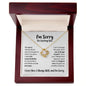I'm Sorry for Hurting You - Apology Necklace - Forgiveness Gift 18K Yellow Gold Finish / Luxury Box