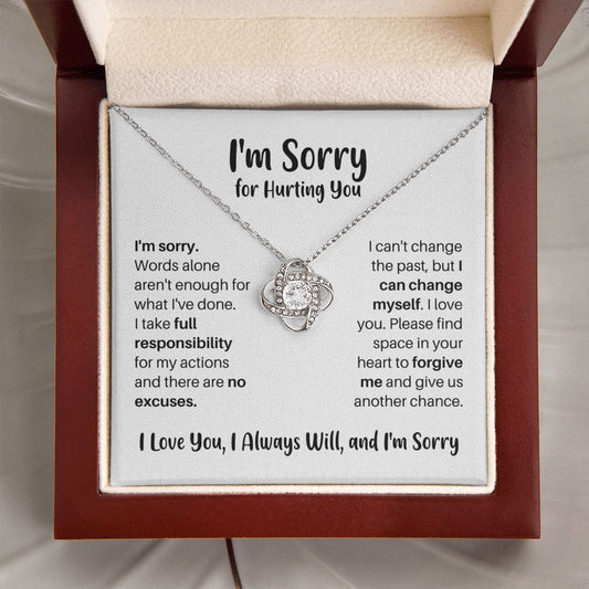 I'm Sorry for Hurting You - Apology Necklace - Forgiveness Gift