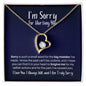 I'm Sorry for Hurting You Necklace - Big Mistake - Apology Gift - I Apologize Forgive Me - Forever Love Forgiveness Jewelry 18k Yellow Gold Finish / Standard Box