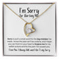 I'm Sorry for Hurting You Necklace - Big Mistake - Apology Gift - I Apologize Forgive Me - Forever Love Forgiveness Jewelry 18k Yellow Gold Finish / Standard Box