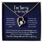 I'm Sorry for Hurting You Necklace - No Excuses - Apology Gift - I Apologize Forgive Me - Forever Love Forgiveness Jewelry 18k Yellow Gold Finish / Standard Box