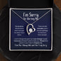 I'm Sorry for Hurting You Necklace - No Excuses - Apology Gift - I Apologize Forgive Me - Forever Love Forgiveness Jewelry