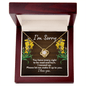 I'm Sorry Gift - Apology Necklace - Forgiveness Gift - Wife Apology, Girlfriend Apology, Friend Apology - Please Forgive Me 18K Yellow Gold Finish / Luxury Box