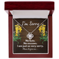 I'm Sorry Gift - Apology Necklace - Please Forgive Me - Forgiveness Gift - Wife Apology, Girlfriend Apology, Friend Apology 14K White Gold Finish / Luxury Box