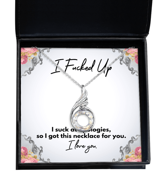 I'm Sorry Gift - I Fucked Up - Phoenix Necklace for Apology - Jewelry Gift I'm Sorry Gift