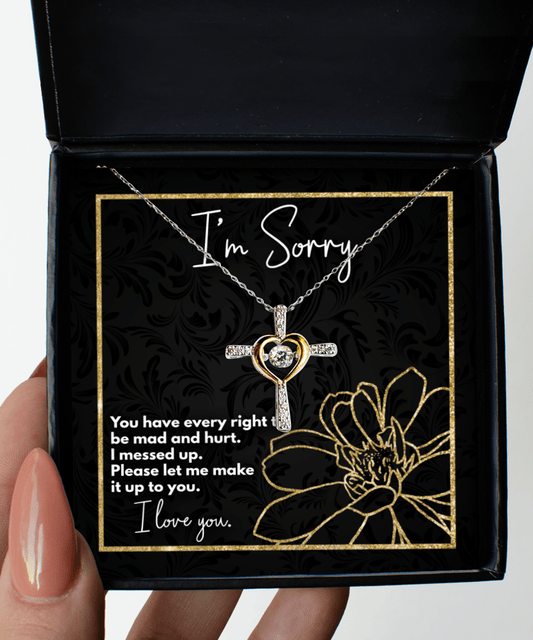 I'm Sorry Gifts - I Messed Up, Let Me Make It Up to You - Cross Necklace for Apology - Jewelry Gift for Forgiveness