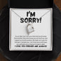I'm Sorry I'm an Idiot Necklace - Apology Gift - I Apologize Forgive Me - Forever Love Forgiveness Jewelry