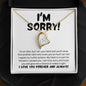 I'm Sorry I'm an Idiot Necklace - Apology Gift - I Apologize Forgive Me - Forever Love Forgiveness Jewelry
