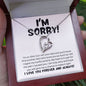 I'm Sorry I'm an Idiot Necklace - Apology Gift - I Apologize Forgive Me - Forever Love Forgiveness Jewelry