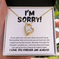 I'm Sorry I'm an Idiot Necklace - Apology Gift - I Apologize Forgive Me - Forever Love Forgiveness Jewelry