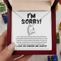 I'm Sorry I'm an Idiot Necklace - Apology Gift - I Apologize Forgive Me - Forever Love Forgiveness Jewelry