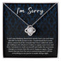 I'm Sorry Necklace - Apology Gift - Forgiveness Jewelry for Her 14K White Gold Finish / Standard Box