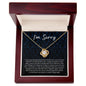 I'm Sorry Necklace - Apology Gift - Forgiveness Jewelry for Her 18K Yellow Gold Finish / Luxury Box