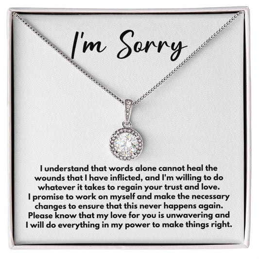 I'm Sorry Necklace - Apology Gift - Forgiveness Jewelry for Her