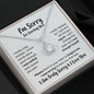 I'm Sorry Necklace - I Was Wrong - Apology Forgiveness Gift Two Tone Box