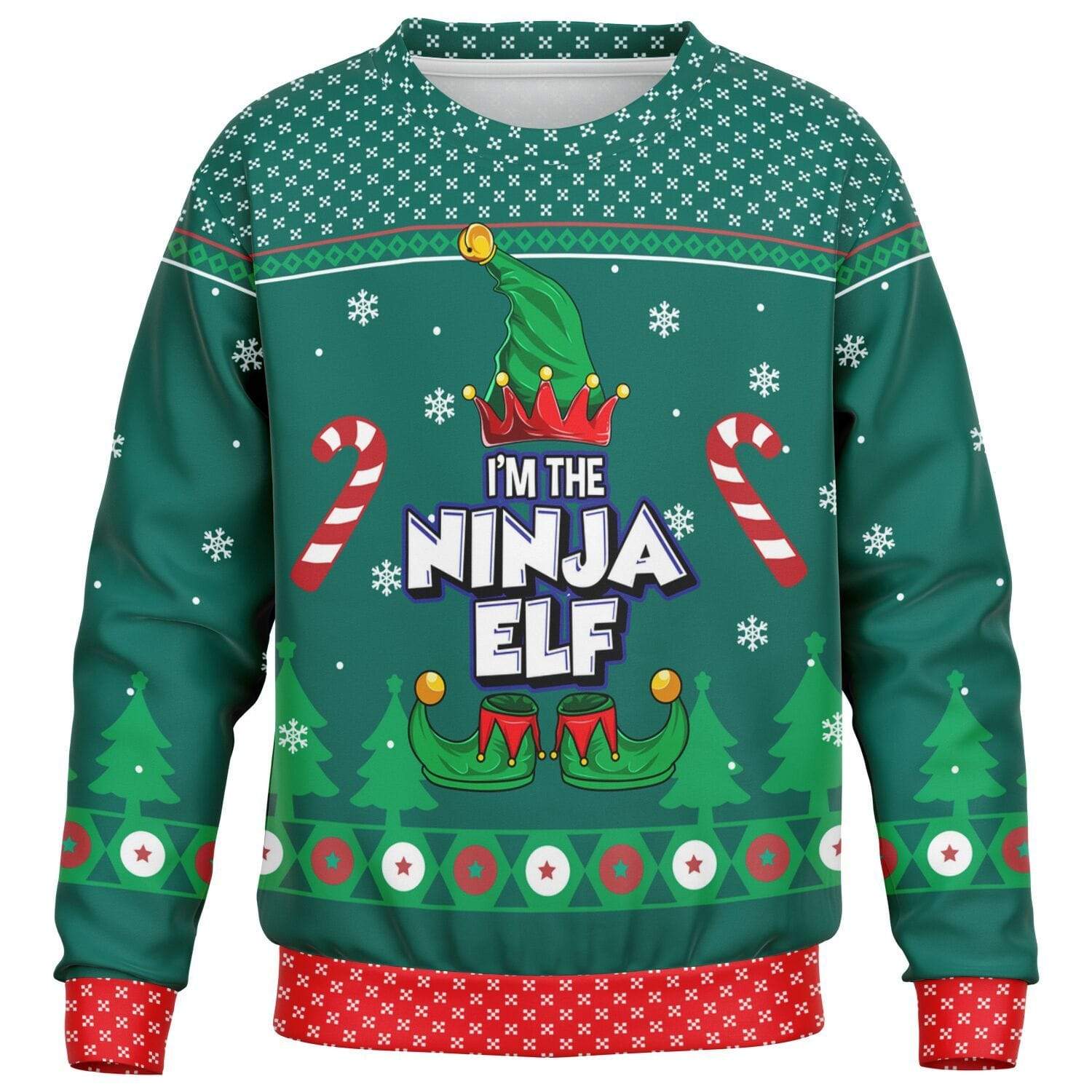 I'm the Ninja Elf - Funny Kids/Youth Ugly Christmas Sweater (Sweatshirt)