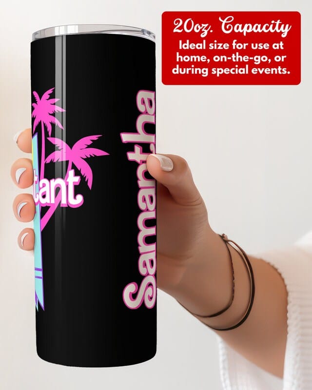 Personalized Accountant Tumbler with Straw, 20oz Skinny Tumbler Gift for Accountant, Future CPA Appreciation Gift, Custom Accounting Mug Cup