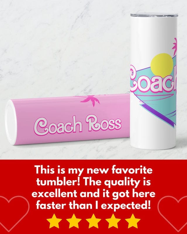 Personalized Coach Tumbler, 20oz Skinny Tumbler Gift for Coach, Future Cheer Coach Gift, Custom Coaches to Go Cup Mug, Coaching Tumbler