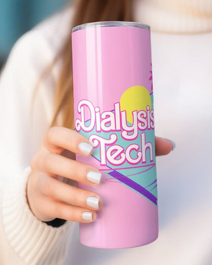 Personalized Dialysis Tech Tumbler, 20oz Skinny Tumbler Gift for Dialysis Technician, Custom Dialysis Tech to Go Cup Mug