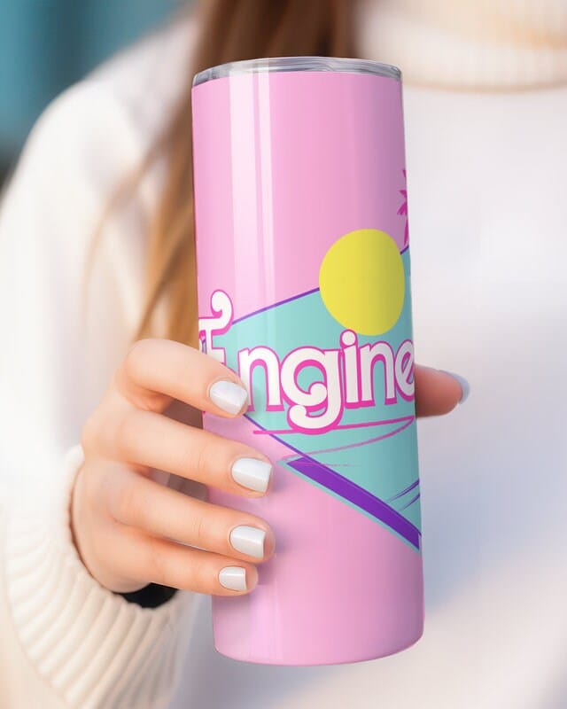 Personalized Engineer Tumbler, 20oz Skinny Tumbler Gift for Engineer, Future Engineer Graduation Gift, Custom Engineer to Go Cup Mug