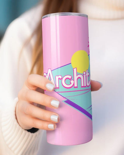 Personalized Architect Tumbler, 20oz Skinny Tumbler Gift for Architect, Architecture Graduation Gift, Custom Future Architect To Go Cup Mug