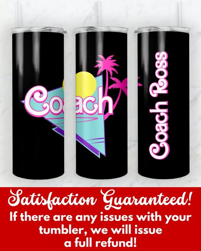 Personalized Coach Tumbler, 20oz Skinny Tumbler Gift for Coach, Future Cheer Coach Gift, Custom Coaches to Go Cup Mug, Coaching Tumbler