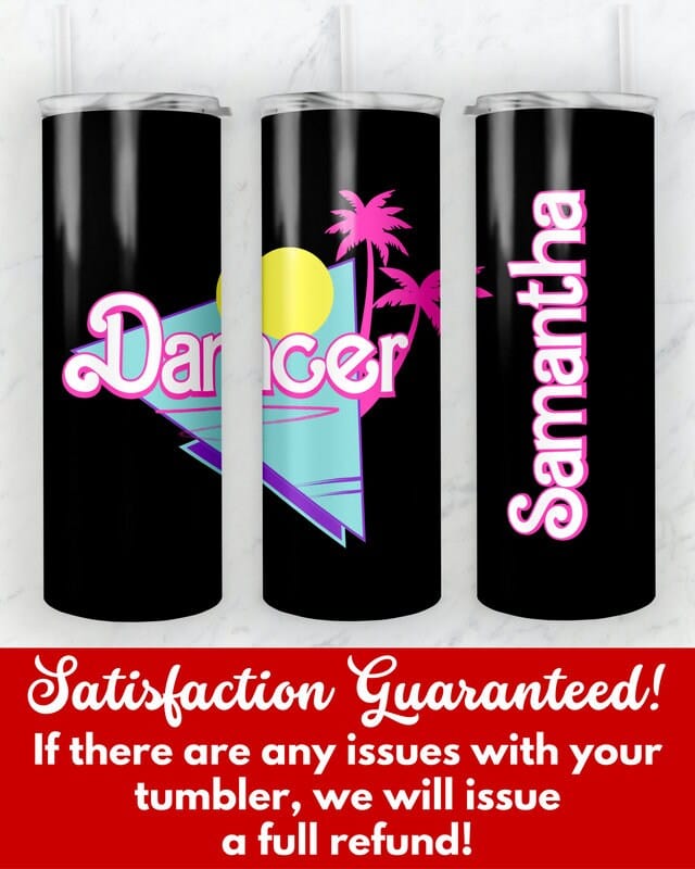 Personalized Dancer Tumbler, 20oz Skinny Tumbler Gift for Dancer, Future Dancer Graduation Gift, Custom Dancer to Go Cup Mug