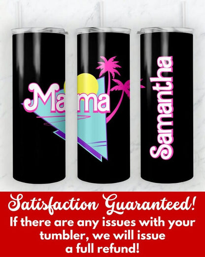 Personalized Mama Tumbler, 20oz Skinny Tumbler Gift for Mama, Mother's Day Gift for Mom, Custom Mother to Go Cup Mug
