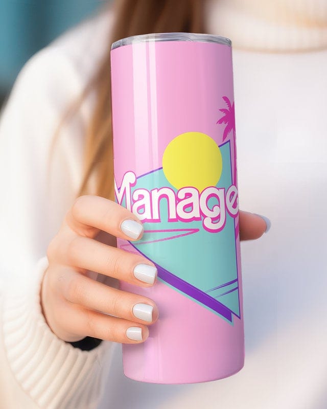 Personalized Manager Tumbler, 20oz Skinny Tumbler Gift for Manager, Office Manager Appreciation Gift, Custom Coworker Thank You Cup Mug