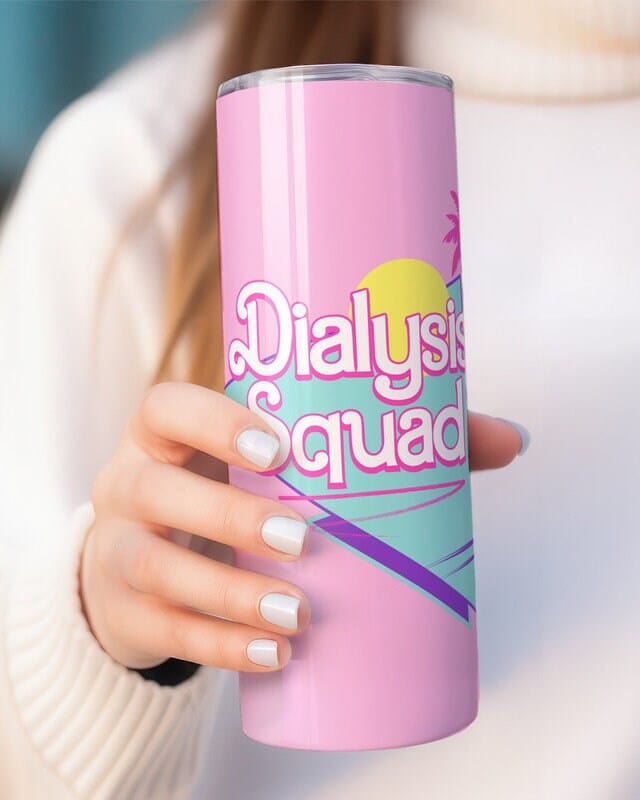 Personalized Dialysis Squad Tumbler, 20oz Skinny Tumbler Gift for Dialysis Team, Custom Dialysis Nurse Cup, Dialysis Tech Crew Mug Gifts
