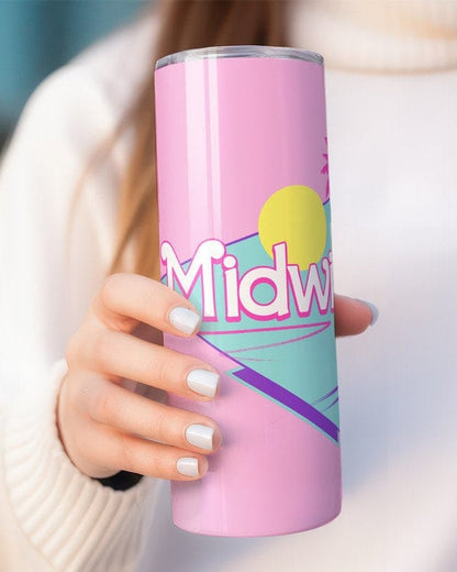 Personalized Midwife Tumbler, 20oz Skinny Tumbler Gift for Midwife, Custom Doula Cup, Birth Worker Mug Gifts