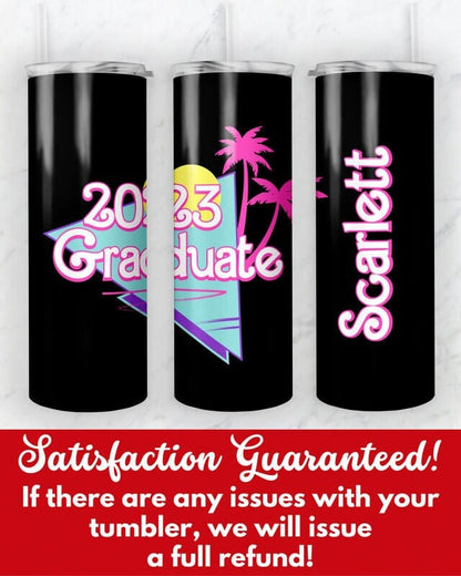 Personalized 2023 Graduate Tumbler, Skinny Tumbler Gift for 2023 Senior, Custom Class of 2023 Graduate Mug, Cute 2023 Graduation Gifts Cup