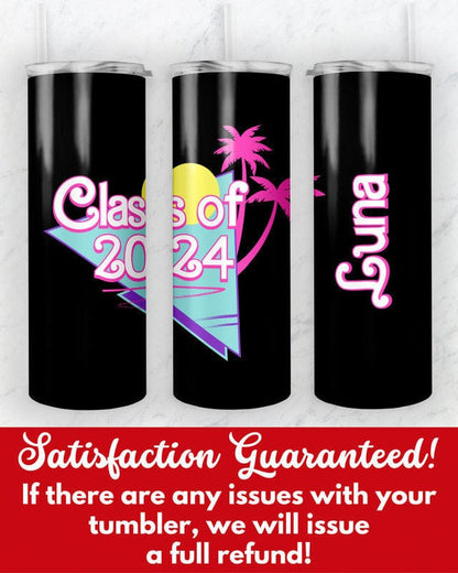 Personalized Class of 2024 Tumbler, Skinny Tumbler Gift for 2024 Senior, Custom Class of 2024 Graduation Mug, Cute 2024 Graduate Gifts Cup