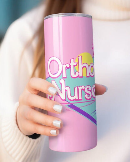 Personalized Ortho Nurse Tumbler, 20oz Skinny Tumbler Gift for Ortho Nurse, Custom Orthopaedic Nurse Cup, Orthopedic Nursing Grad Mug Gifts