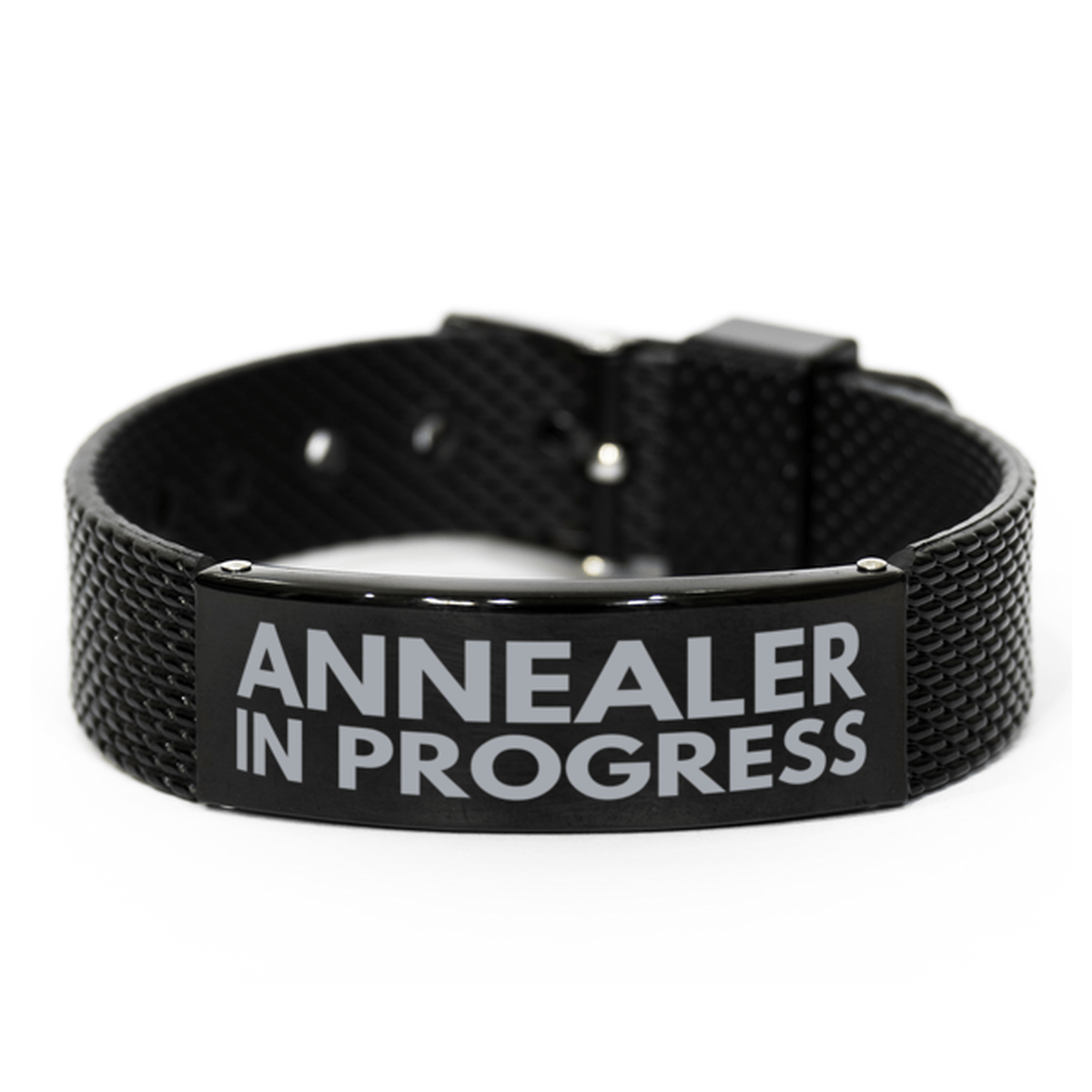 Inspirational Annealer Black Shark Mesh Bracelet, Annealer In Progress, Best Graduation Gifts for Students