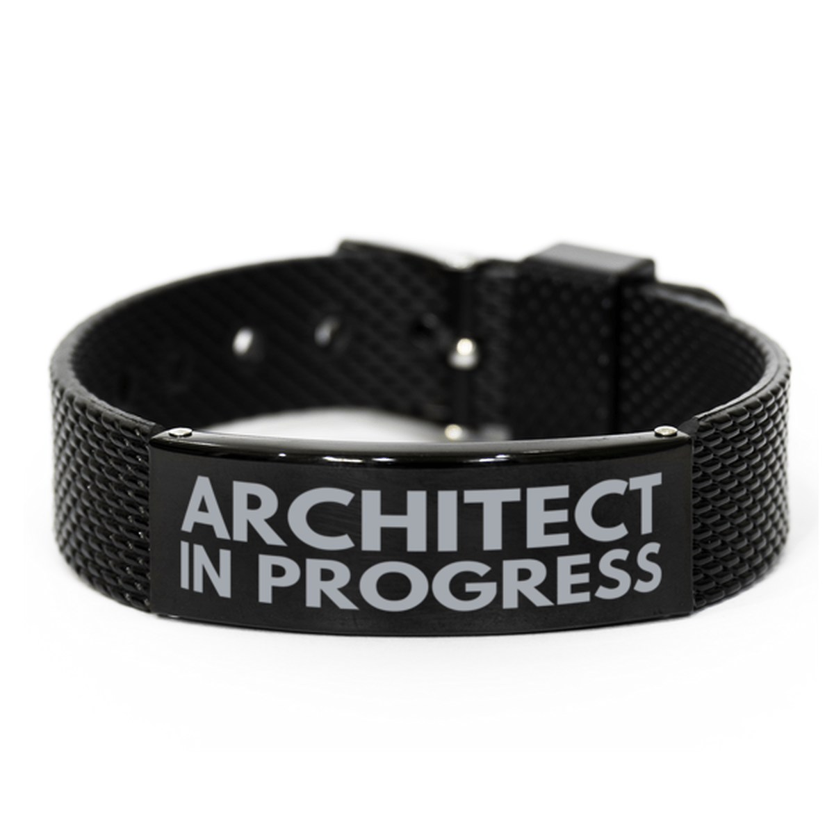 Inspirational Architect Black Shark Mesh Bracelet, Architect In Progress, Best Graduation Gifts for Students