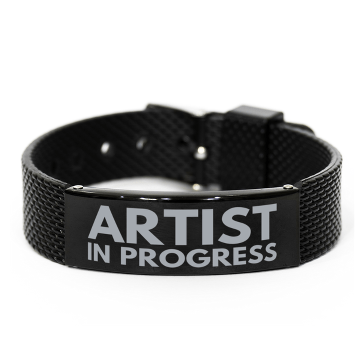 Inspirational Artist Black Shark Mesh Bracelet, Artist In Progress, Best Graduation Gifts for Students