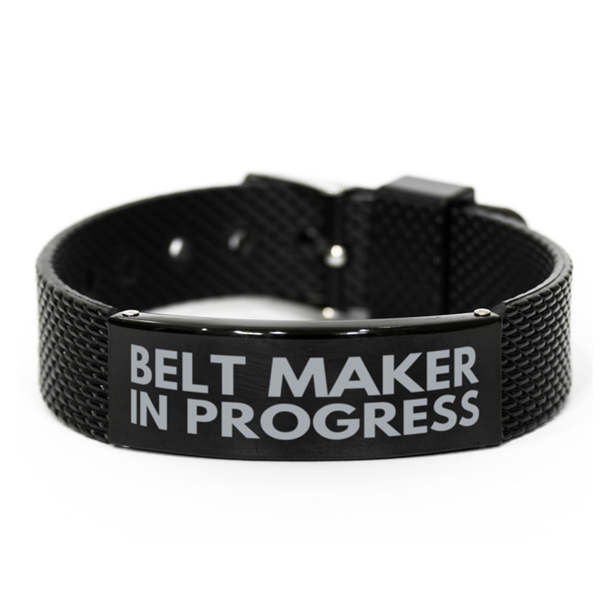 Inspirational Belt Maker Black Shark Mesh Bracelet, Belt Maker In Progress, Best Graduation Gifts for Students