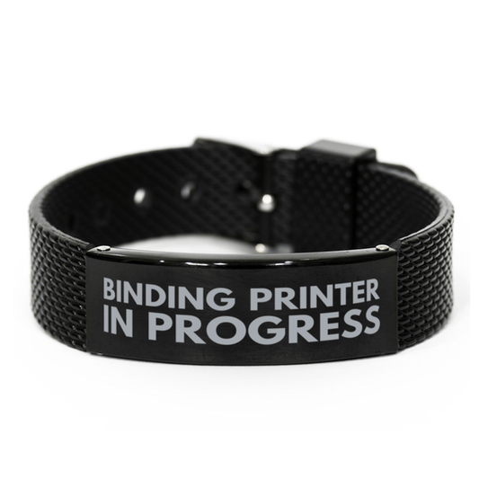 Inspirational Binding Printer Black Shark Mesh Bracelet, Binding Printer In Progress, Best Graduation Gifts for Students