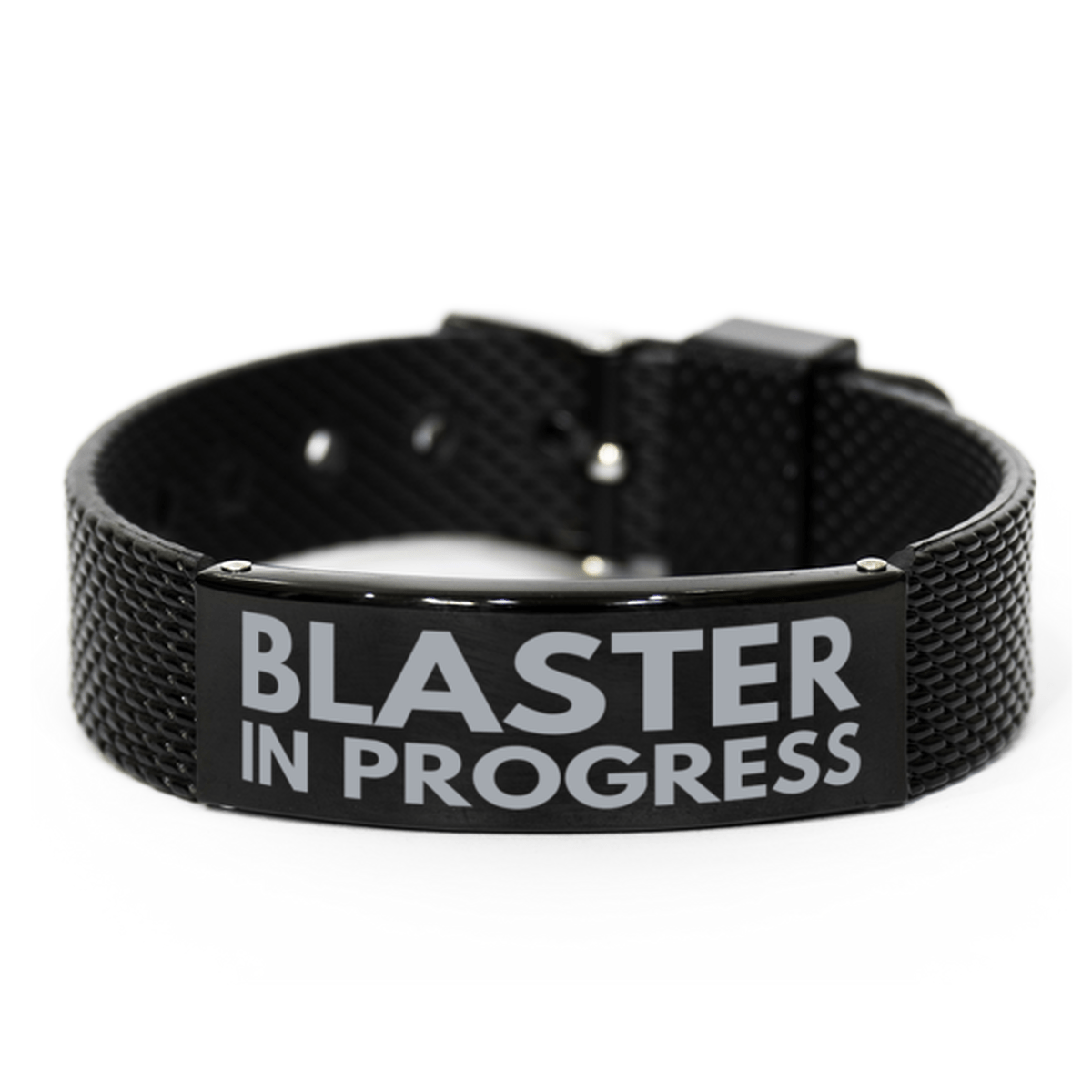 Inspirational Blaster Black Shark Mesh Bracelet, Blaster In Progress, Best Graduation Gifts for Students