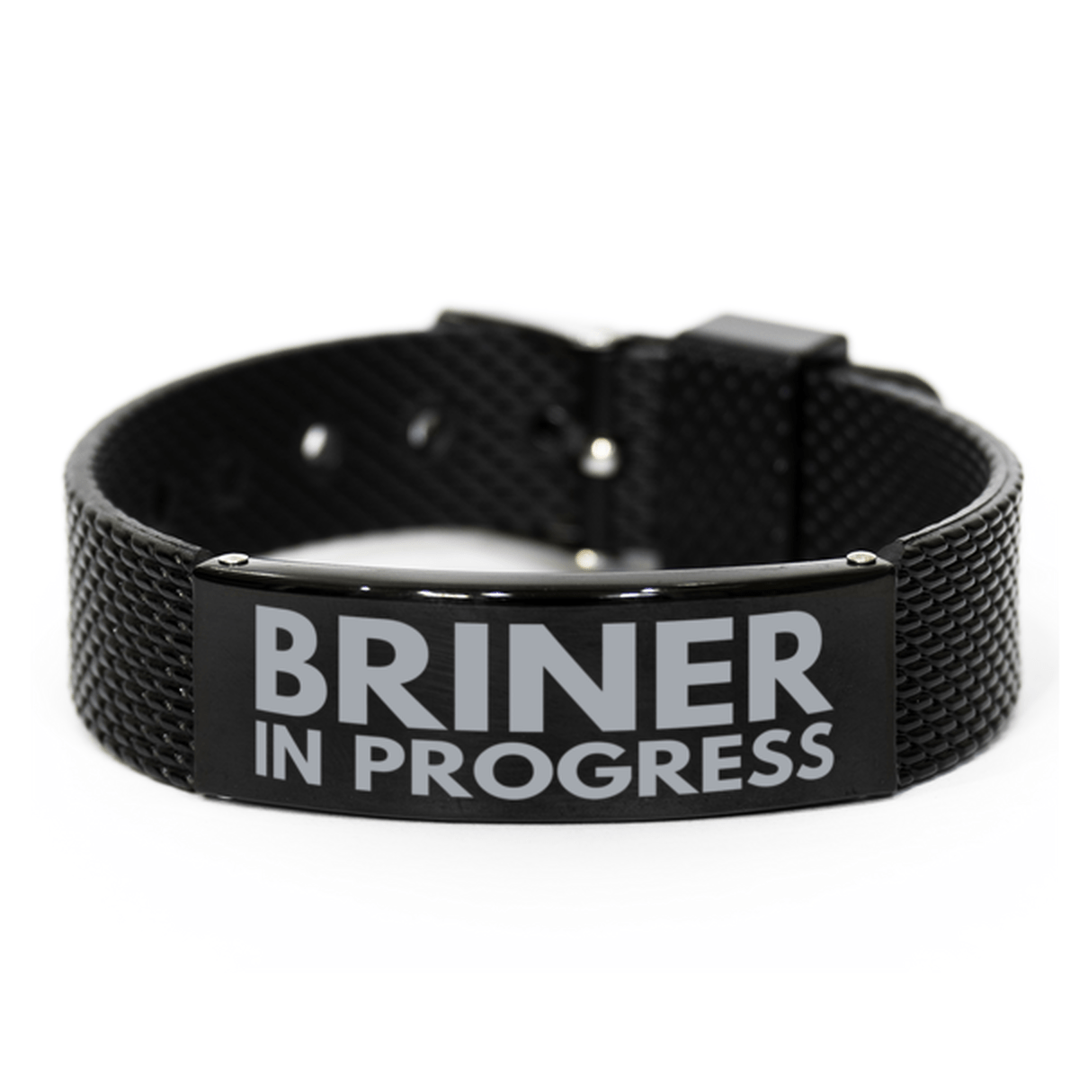 Inspirational Briner Black Shark Mesh Bracelet, Briner In Progress, Best Graduation Gifts for Students