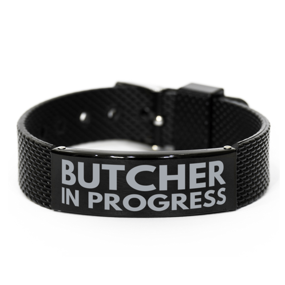 Inspirational Butcher Black Shark Mesh Bracelet, Butcher In Progress, Best Graduation Gifts for Students