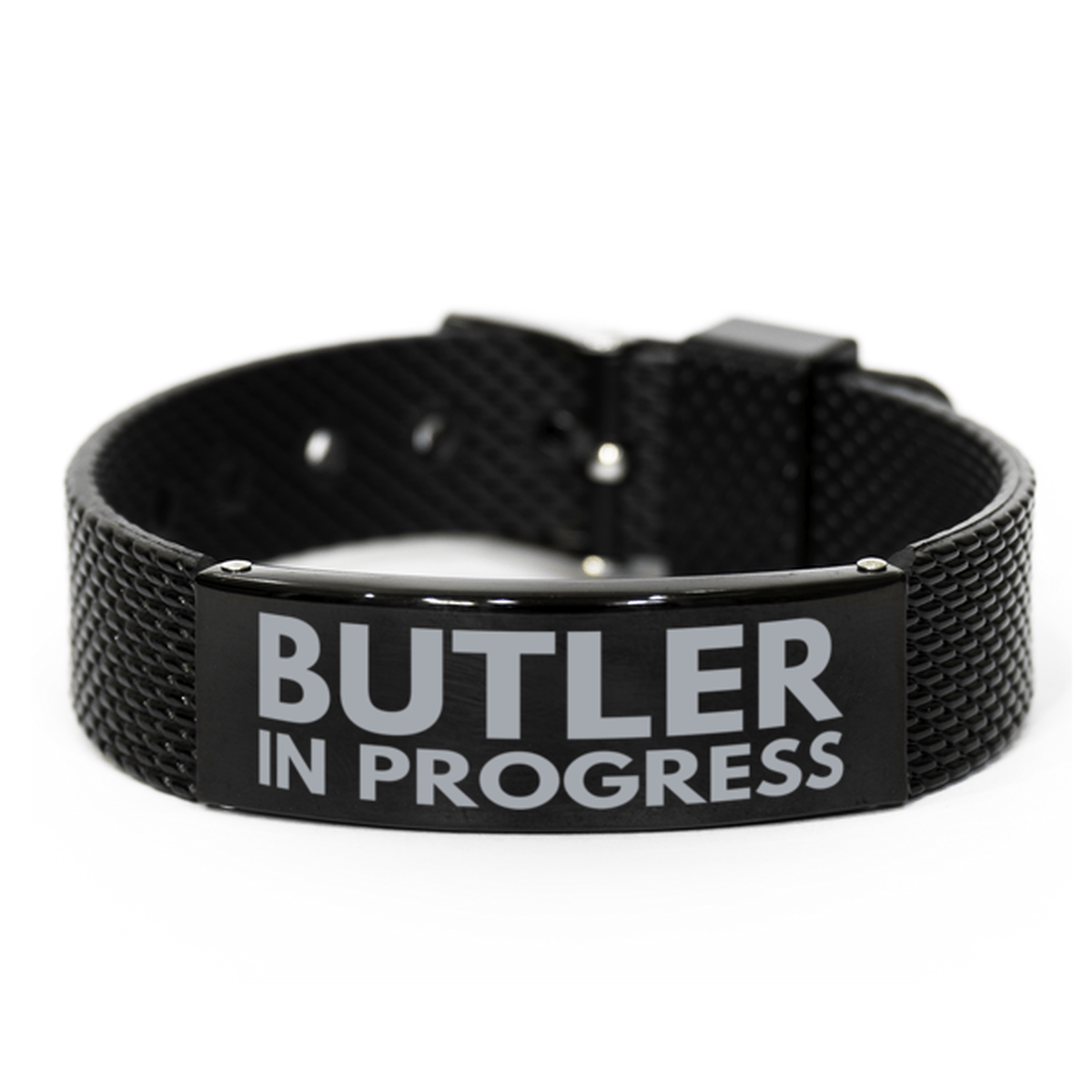 Inspirational Butler Black Shark Mesh Bracelet, Butler In Progress, Best Graduation Gifts for Students