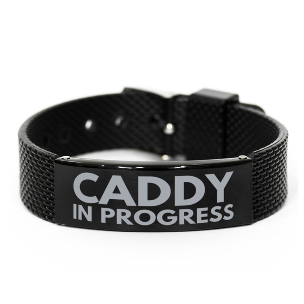 Inspirational Caddy Black Shark Mesh Bracelet, Caddy In Progress, Best Graduation Gifts for Students